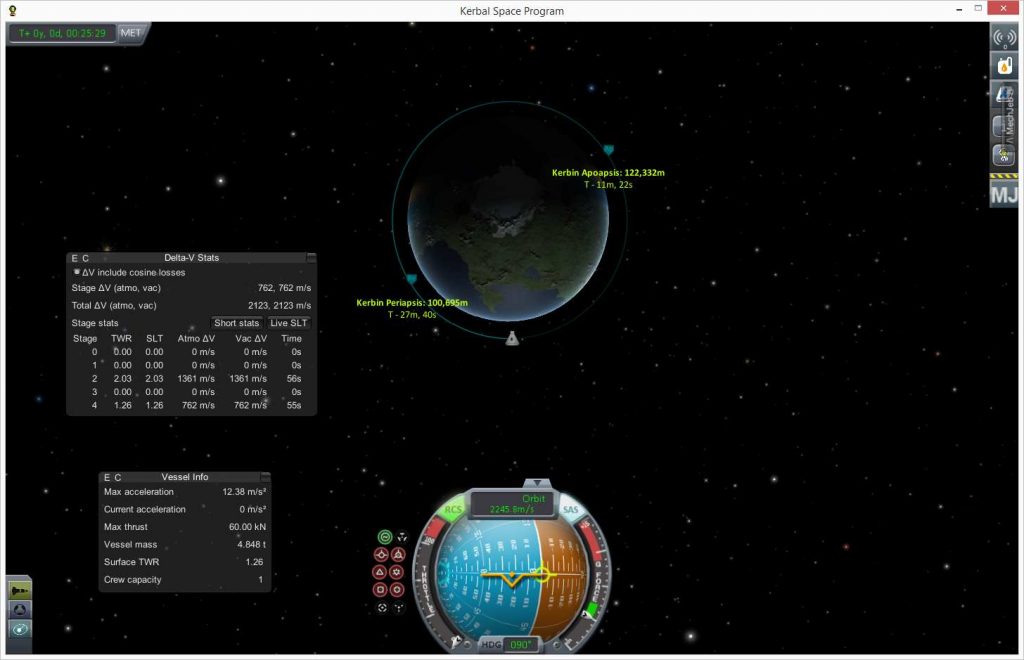 kerbal space program xbox one how to orbit