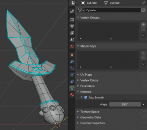 Hand-painted and UV unwrapped low poly dagger | coeleveld.com